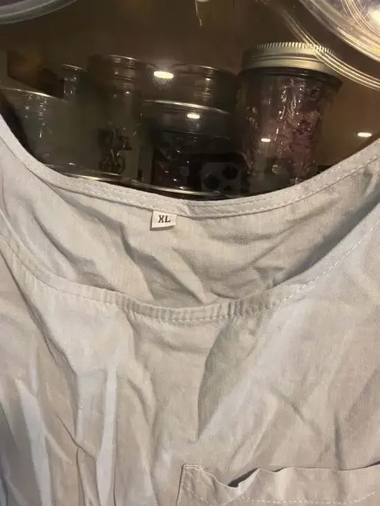 Grade & Gather Ice Blue Cotton Midi Babydoll Dress with Pockets Size XL - Picture 2 of 6